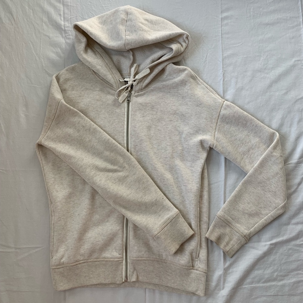 Aerie Cream Zip Hoodie